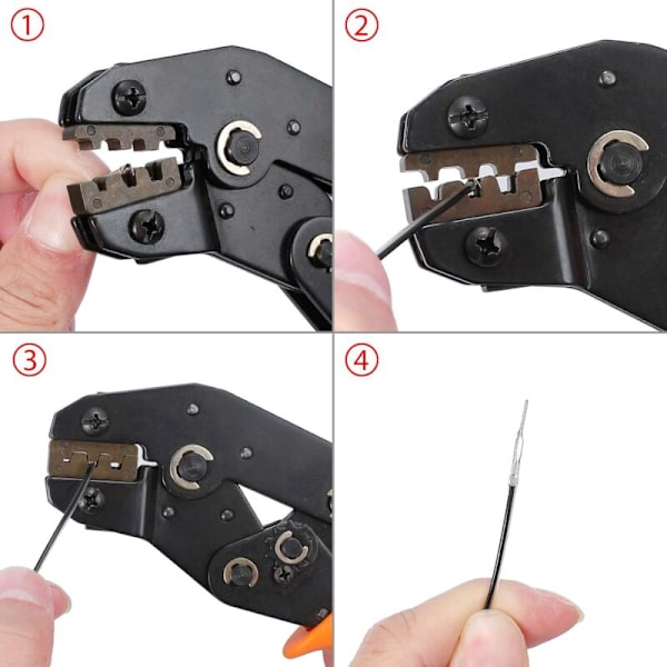 Dupont Crimper Crimpværktøjssæt med 1550 stk. Dupont Han/Hun Isoleret Modulær Ratchet-stik 2,54 mm 3,96 mm 28-18 AWG 0,25-1,5 mm²