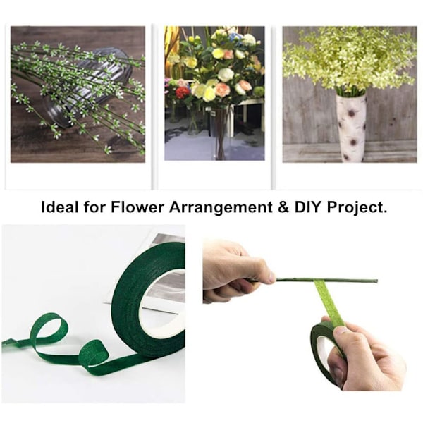 24 rullar florist blomsterstjälk inslagning papper för bukett stjälk inslagning, blomsterarrangemang (1/2 tum x 30 meter)
