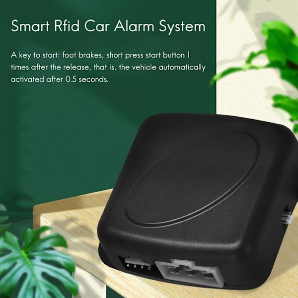 Smart RFID Bilalarm Motor Stop Start Knap Lås Tænding Startspærre med Fjernbetjening Nøglefri Adgang 12V