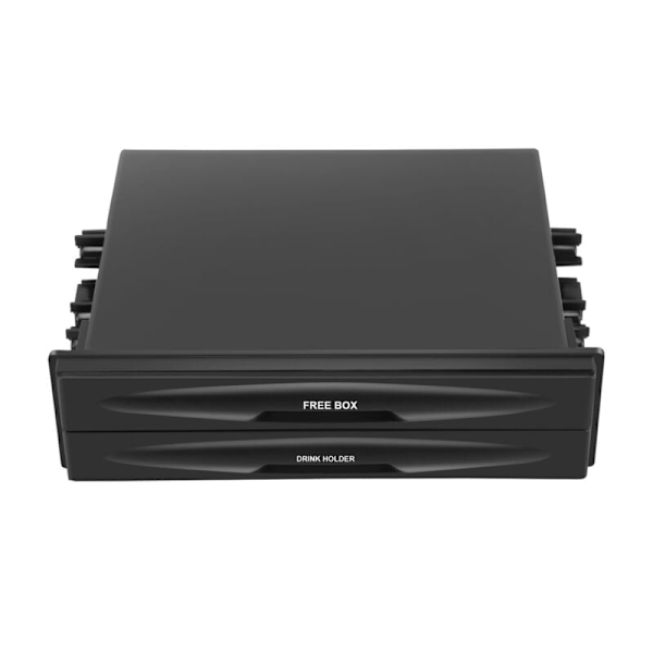 Auto Single Din Bilradio Lomme, Universal Cd Radio Lomme Drik Kopholder Opbevaringsboks Sort