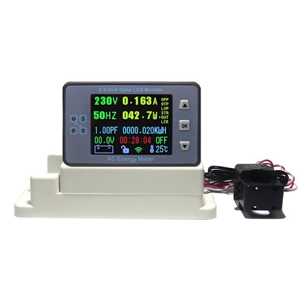 2,4 tums AC100A solcellsladdningsbatteri Coulombmeter Voltmeter Kit Kapacitetsmonitor Ström
