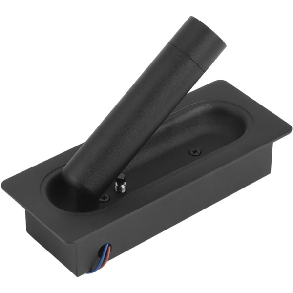 Seng LED-hodelykt Vegglampe Sconce Sengelampe Leselys Innfelt Autobryter Vegglampetter, Svart