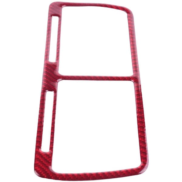 Biltillbehör Fiber Central Luftventil Utblås Panel Trim Dekal, Röd, för 2008-2014