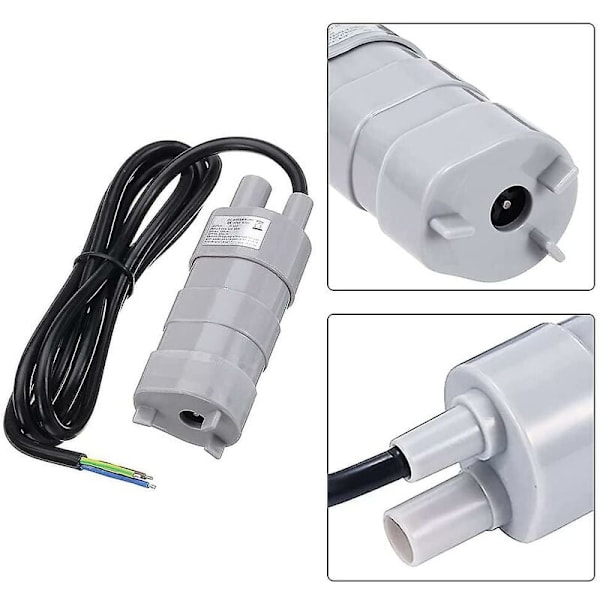 Nedsenkbar pumpe, DC 12V høystrøms vannpumpe, nedsenkbar pumpe, ferskvannspumpe, båtpumpe for RV, dam, akvarium, dusj, hage, 840L/H