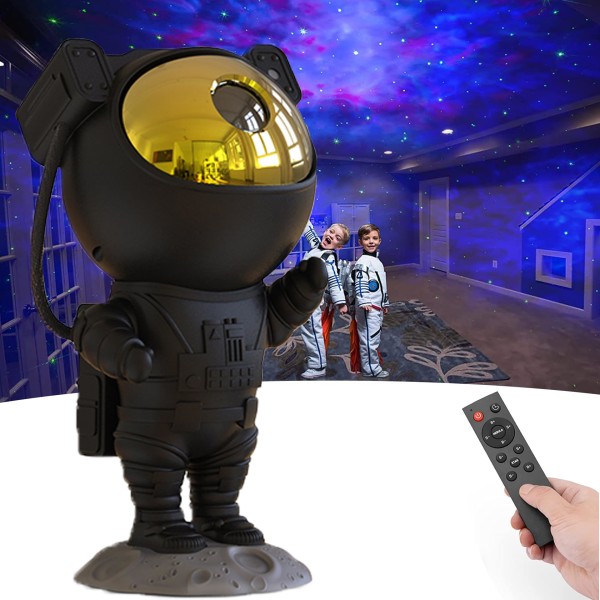 Star Projector Astronaut Nebula Tak LED-ljus. (Svart) black