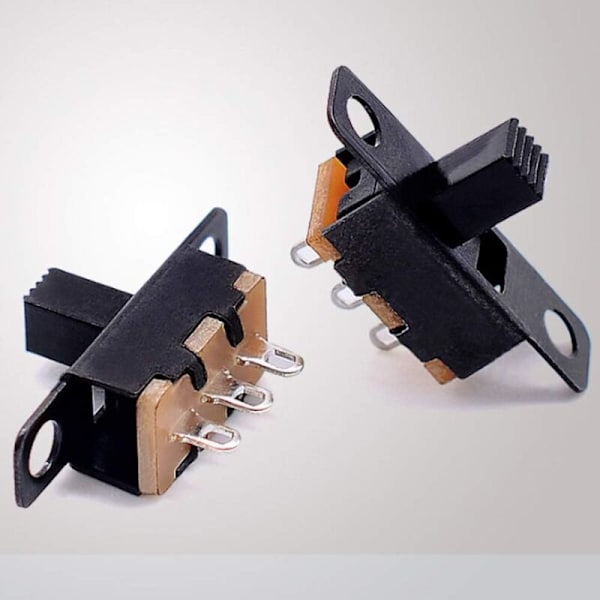 400 st Mini Rocker Switch SPDT Glidbrytare 0.5A 50V DC 3-polig 2-läges, På/Av Glidbrytare Panel, Mikro Miniatyr Låsande SS-12F15