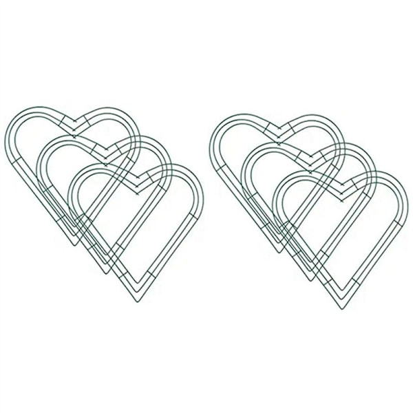 6 Pack 12 Inch Heart Metal Garland Frame Shape for Wedding Valentine's Day DIY Crafts