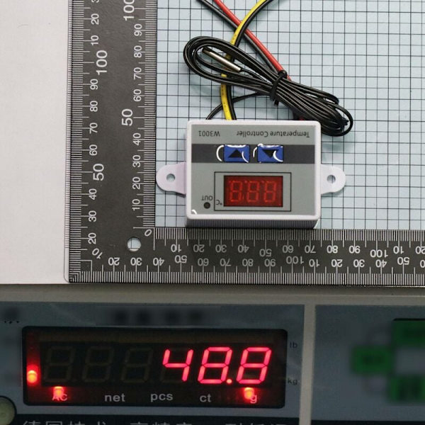 Digital temperaturregulator display termostat kontrol switch og termistor sensorer temperaturføler (220V 1500W)