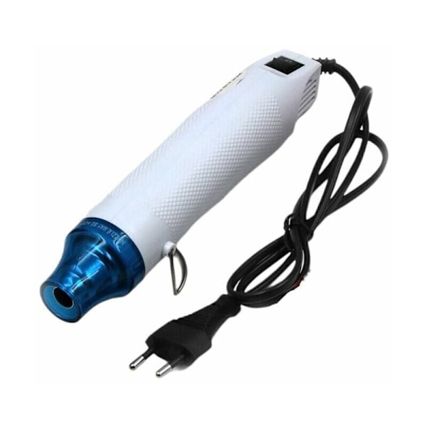 220V Mini Lämpöpistooli, Käsikäyttöinen Lämpöpistooli Kutistuskelmuun, Kutistusputkeen, Epoksihartsiin, Prägäämiseen, DIY (Valkoinen)