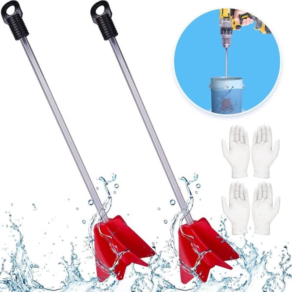 Helix Resin Mixer for Drill, Blanding og Vedlegg Solid Drill, Fungerer med 3/8 Tommers Plus Drill Bits, Maleri