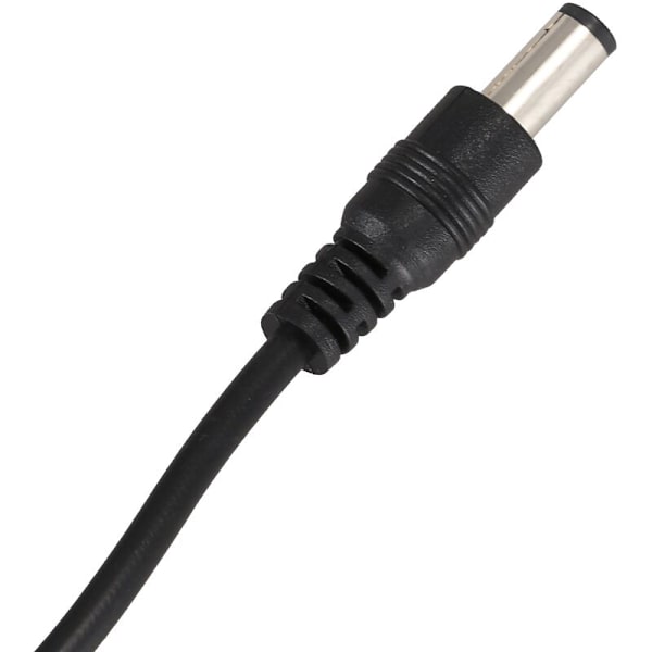 USB 5,5 mm/2,1 mm 5V DC strømkabel (sort, 75 cm)