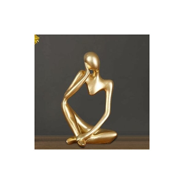 Tænkeren Statue, Resin Tænker Skulptur Abstrakt Statue Moderne Karakter Figurer Hjem Indretning Kontor Skrivebord Ornament Fødselsdagsgaver