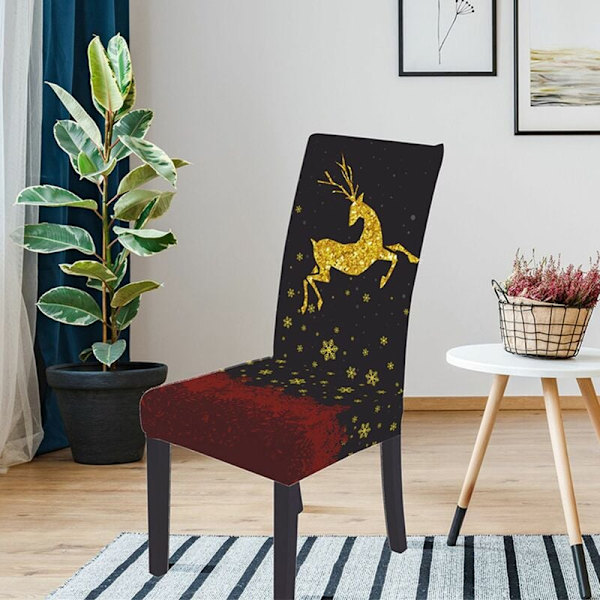 Ruokailutuolin päällinen joustavalla painatuksella, moderni irrotettava likaa hylkivä keittiöistuimen päällinen, joustava tuolinpäällinen, C