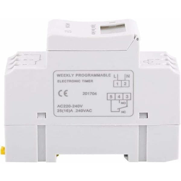 LCD-timer, ukentlig elektrisk tidsplanlegger, digital timerbryter 15A(220V), FDC,