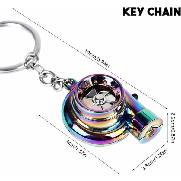 Bil Metal Nøglering Lyd Turbo Nøglehylster Leje Spindende Model Turbine Turbo Ring Nøgle Turbo Formet-Fei Yu