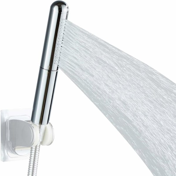 Handdusch i Massivt Koppar, Trycksatt, Vattenbesparande, Duschmunstycke, Kromfinish, Handdusch (Rund)