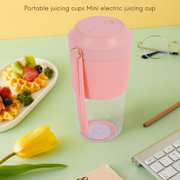 Elektrisk Juicer Elektrisk Bärbar Mini Grönsak Frukt Orange Juice Blender Kopp För Flicka Utomhus-Rosa
