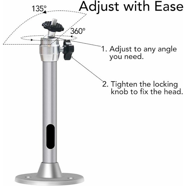 Projector Takmontering, 6,6 Pund Lastkapasitet, 360° Rotasjon, 90° Tiltvinkel, Tak- og Veggmontering for Miniprojektor - Laget av Aluminium - ..