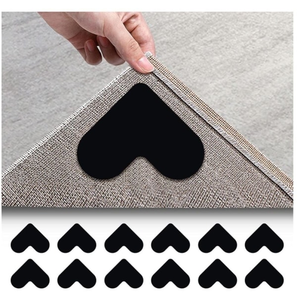 24PCS Matttejp Gripper Non Carpet Pads för Hårda Golv Kakel Mattor Tvättbara Återanvändbara Matt Grippers Matttejp