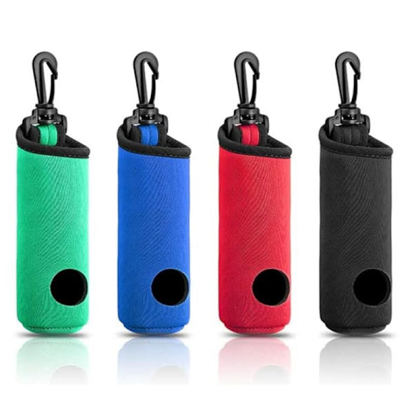 4 st golf tee-hållare golfboll bärväska påse golfbollhållare nyckelring bältesklämma golfgåvor tillbehör