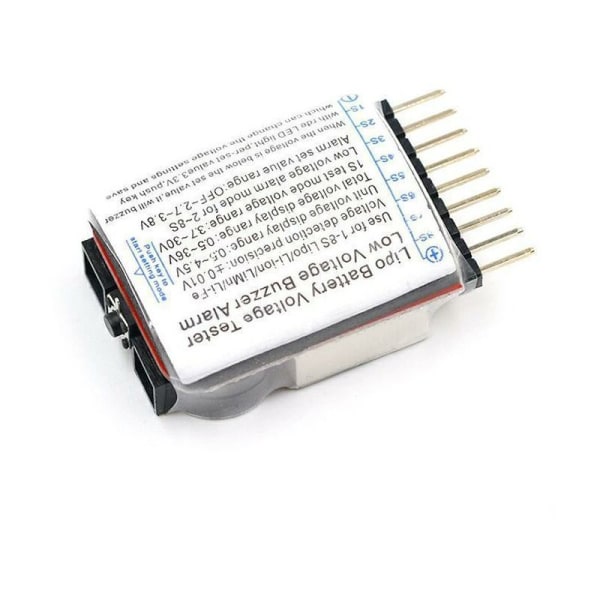 4 stk 1S-8S Lipo Batteritester, RC Lipo Batterialarm Buzzer Lipo Controller med LED for Lipo, Li-ION, Li-Fe batteri