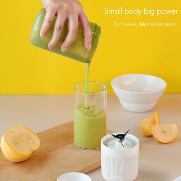 Juicer Extractor Mini Bärbar Blender USB Blender Juice Maker Blender Bärbar Juice Maskin Frukt Smoothie Cup, Blå