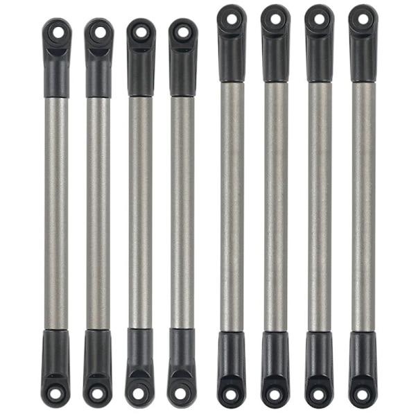 8 st Serie Metall Koppling Stång Dragstång 275MM Hjulbas för 1/10 RC Bil på Axial SCX10 90027 D90 D110 CC01