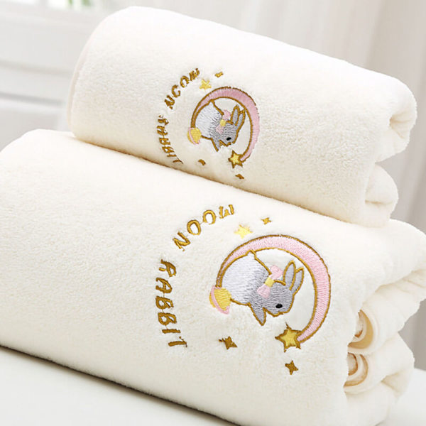 Korallfleece badhandduk mjuk tjock vattenabsorberande hem strandhandduk beige 34x76