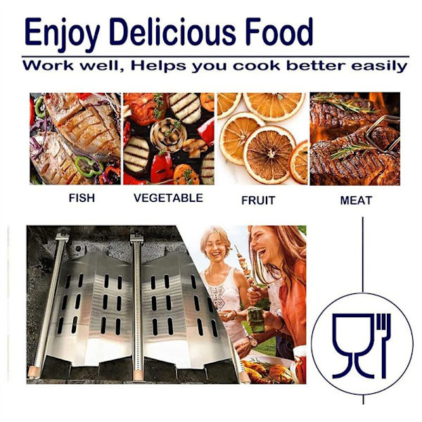 Rustfrit Stål Varmediffusor Hot Plate Udskiftningsdele Gasgrill Udskiftningsdele Grill Udskiftningsdele