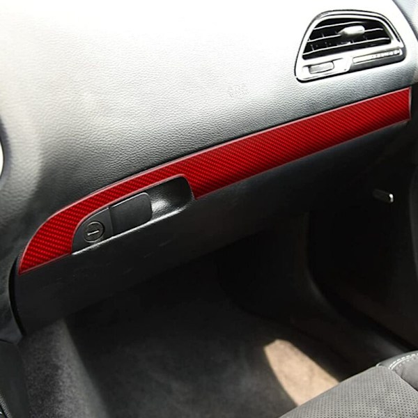 Bil Copilot Opbevaringsboks Fiber Dekorativ Trim Strip Sticker Cover til 2015-2021