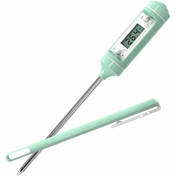 Digitalt kjøkkentermometer for babymat, mattermometer med LCD-skjerm og lang sonde for øyeblikkelig avlesning °C/°F