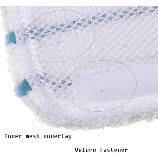 5 Rektangulära Mikrofiber Rengöringstillbehör för Black+Decker Ångmoppar - Ersättning FSMP20 - För FSM1630, FSM1616, FSM1605, FSMH13E5, FSM1321, F