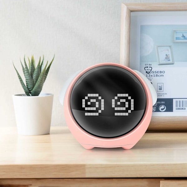 Børnevækkeur, 2 Vækkeure, Automatisk Tid/Temperaturvisning, USB-Opladning, Vækkeur med Natlysfunktion og Snooze-Funktion