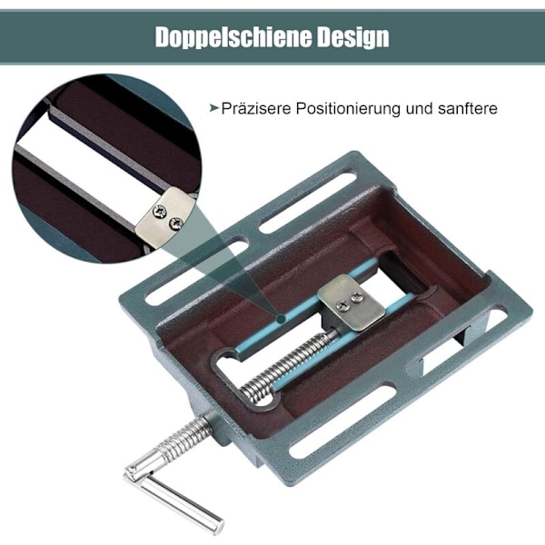Borpress-skrustikke, 3\" Benkskrue, Borpress-skrustikke, Trebearbeiding Borpress, Borpress-maskinskrustikke/Håndskrustikke