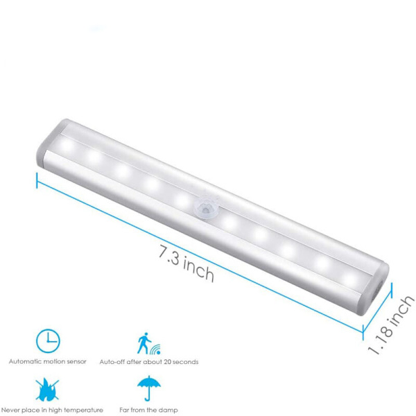 Laddningsbara Skåpslampor med Rörelsesensor, LED, Magnetisk, Rörelsesensor, Nattlampa, Lampa