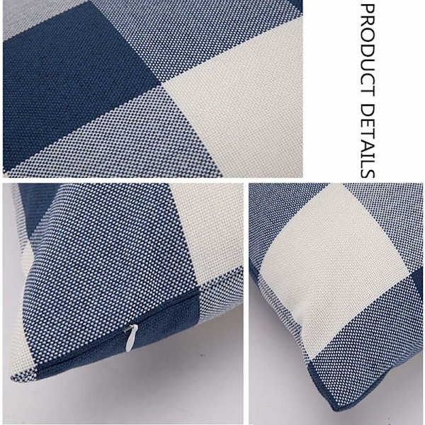 Set med 2 Kuddfodral i Bomull och Linne, Geometrisk Gitter, Dekoration för Soffa, Hem, Vardagsrum, Sovrum 55x55cm, Orange