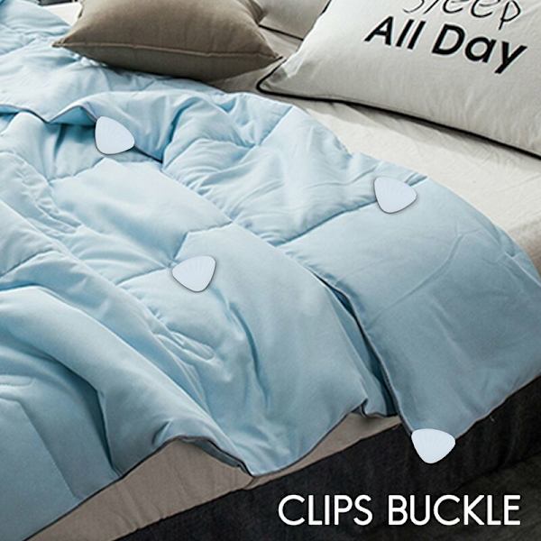 4 stk/sett stiftespenne Non-Slip Wonder dynetrekk ark klips 4-hjørners feste seng dyneholdere skallklips