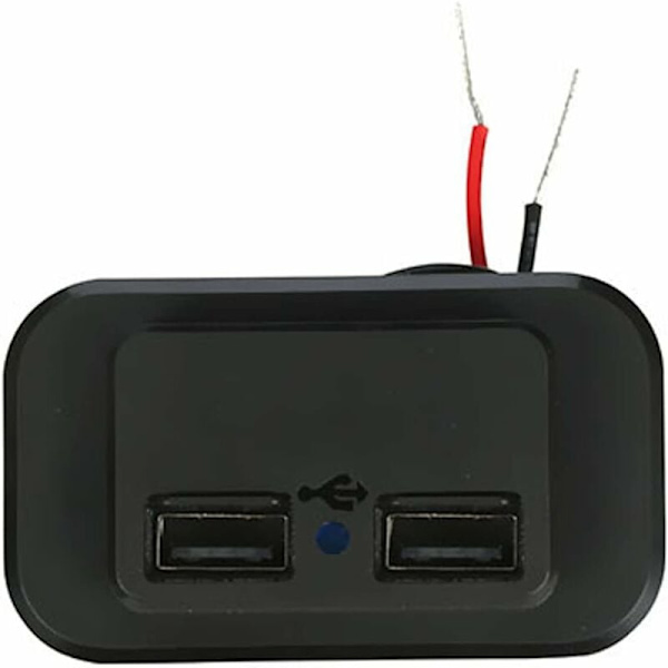 Dobbelt USB Billader Stikkontakt 12V 24V 3.1A til Motorcykel RV Truck ATV Båd Bil RV USB C Forlængerkabel Universal Billader til Telefon