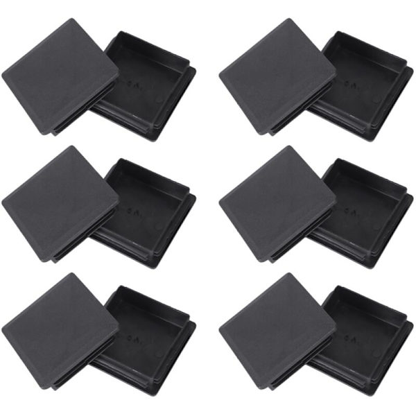80mm Spidser Plastik Rør Rør Kvadratisk x 80mm, Endekappe, 12 stk