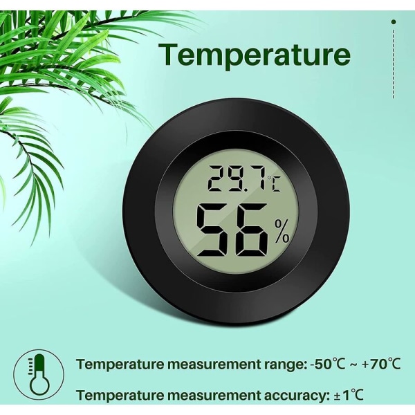 Mini digitaalinen LCD-lämpömittari-hygrometrin lämpötila ja kosteus -5070℃ 10%99% RH Kannettava lämpömittari Termohygrometrin ilmaisin toimistoon keittiöön Hu