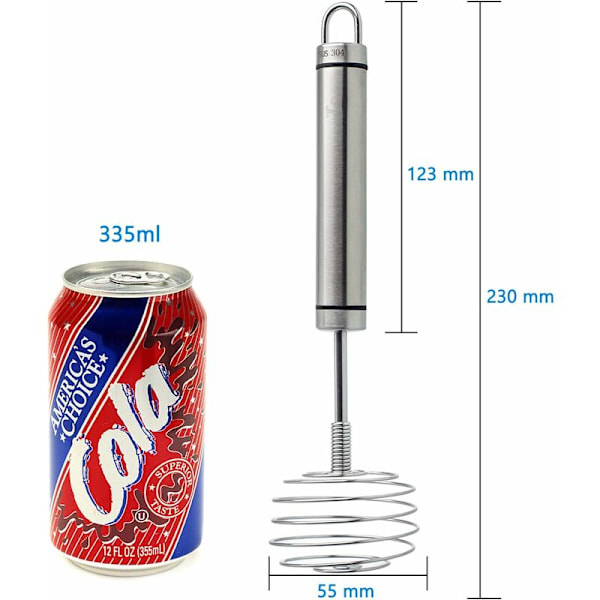 Rustfrit stålpisk 22 cm Opvaskemaskine sikker HIASDFLS
