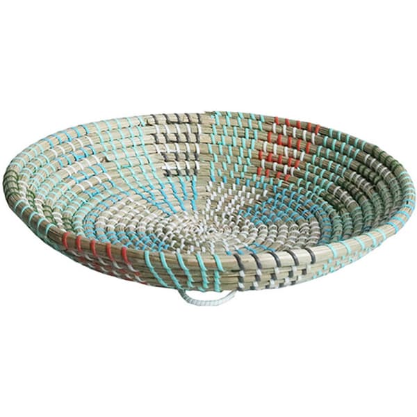 Vävda korg Boho Decor Sjögräs Fruktskål Rotting Hängande Dekorativ för Sovrum Kök D