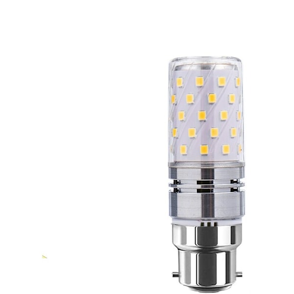 B22 LED-majslampor 12W, motsvarande 100W glödlampa, 1200lm, varmvit 3000K ljusstake-lampor, dekorativa ljus B22-sockel, icke-dimmbar LED-lampa