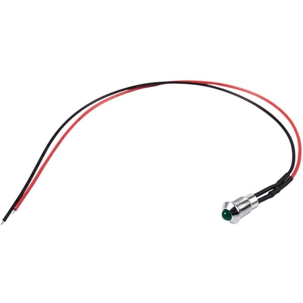Bil LED instrumentbræt panel driver advarselslampe indikatorlampe 8mm 24V grøn