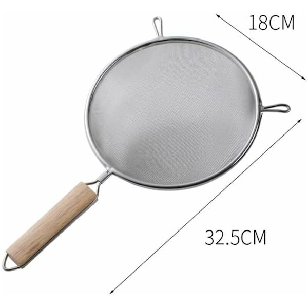 God kvalitet fintmasket si i rustfrit stål, rustfrit stål mel sigte med fintmasket håndtag, si med håndtag, køkkensi f