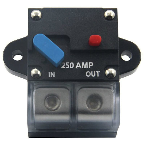 250A Afbryder Trolling Motor Bil Auto Båd Cykel Stereo Audio Sikringsholder Inverter