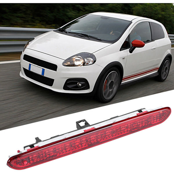 3. Bremslys, høj bremselys, bil, høj bremselyslampe, 51722247, egnet til udskiftning af Fiat Punto Grande Abarth 2012-2019 punto
