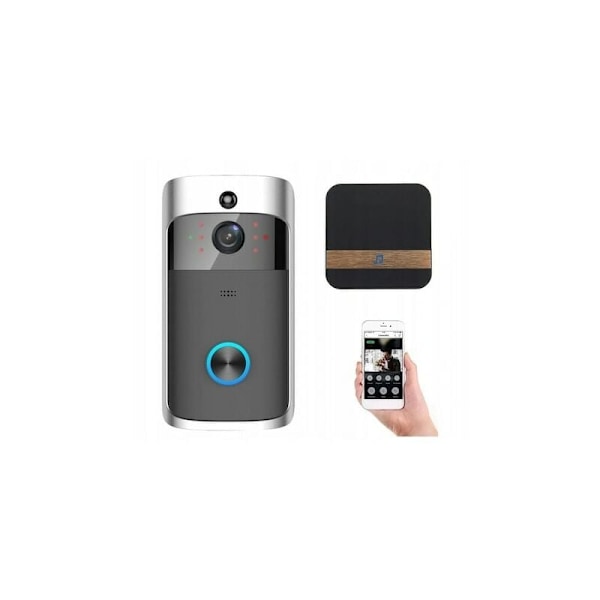Videodørtelefon med dørklokke, Smart kamera, Trådløs, HD 1080P, Bevægelsesdetektion, To-vejs kommunikation, App-styring, Onshop