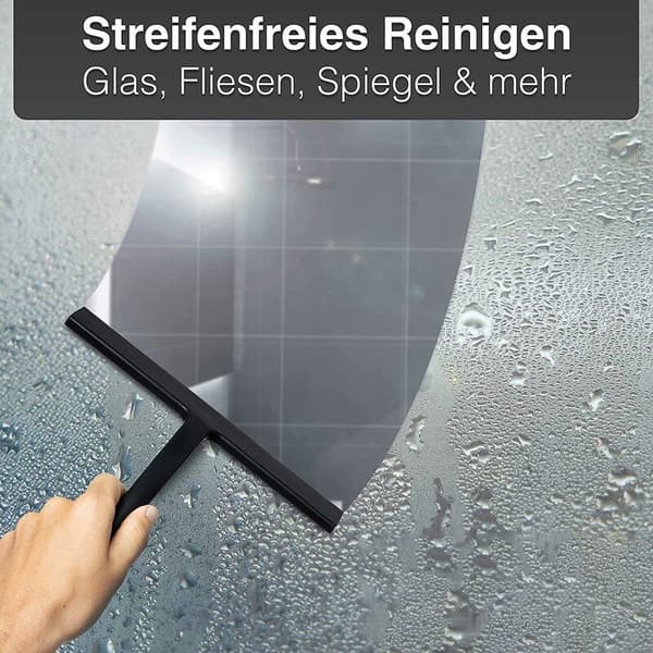 Silikon dusjvisker med rustfritt stålkjerne - Vindusvisker egnet for speil, bad, fliser, etc.