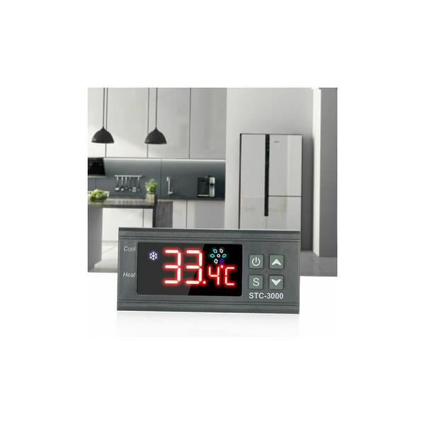 STC-3000 Mikrocomputer Digital Temperaturregulator Termoregulator Med NTC Probe Kold Varmesensor - AC 110-220V